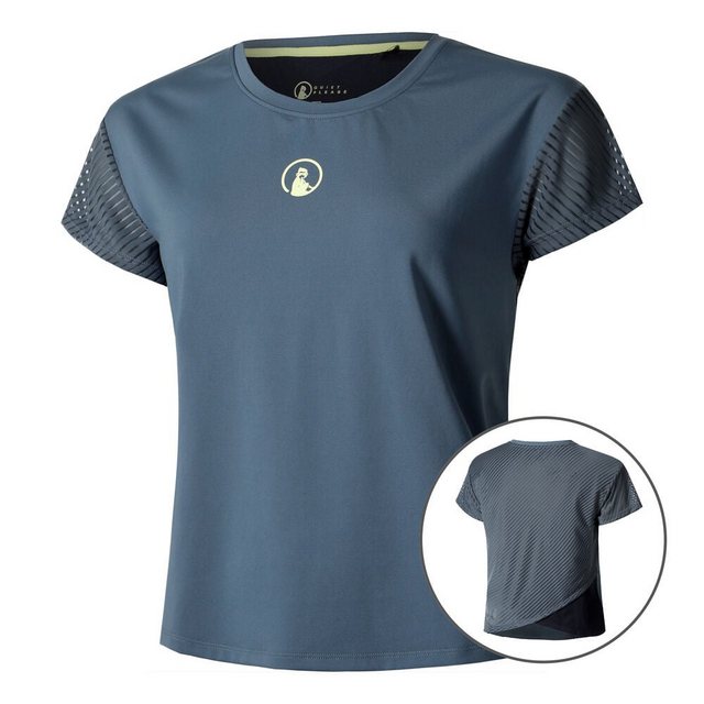 Bild von Quiet Please Perspectives Cross T-Shirt Damen in blau, Größe: L