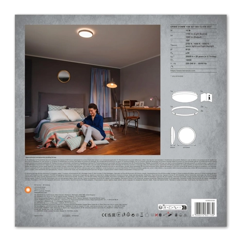 Bild von Ledvance LED-Deckenleuchte mit Weißlichtwechselfunktion ORBIS 310MM 17W 827-865 REMOTE-CCT – 4058075651715