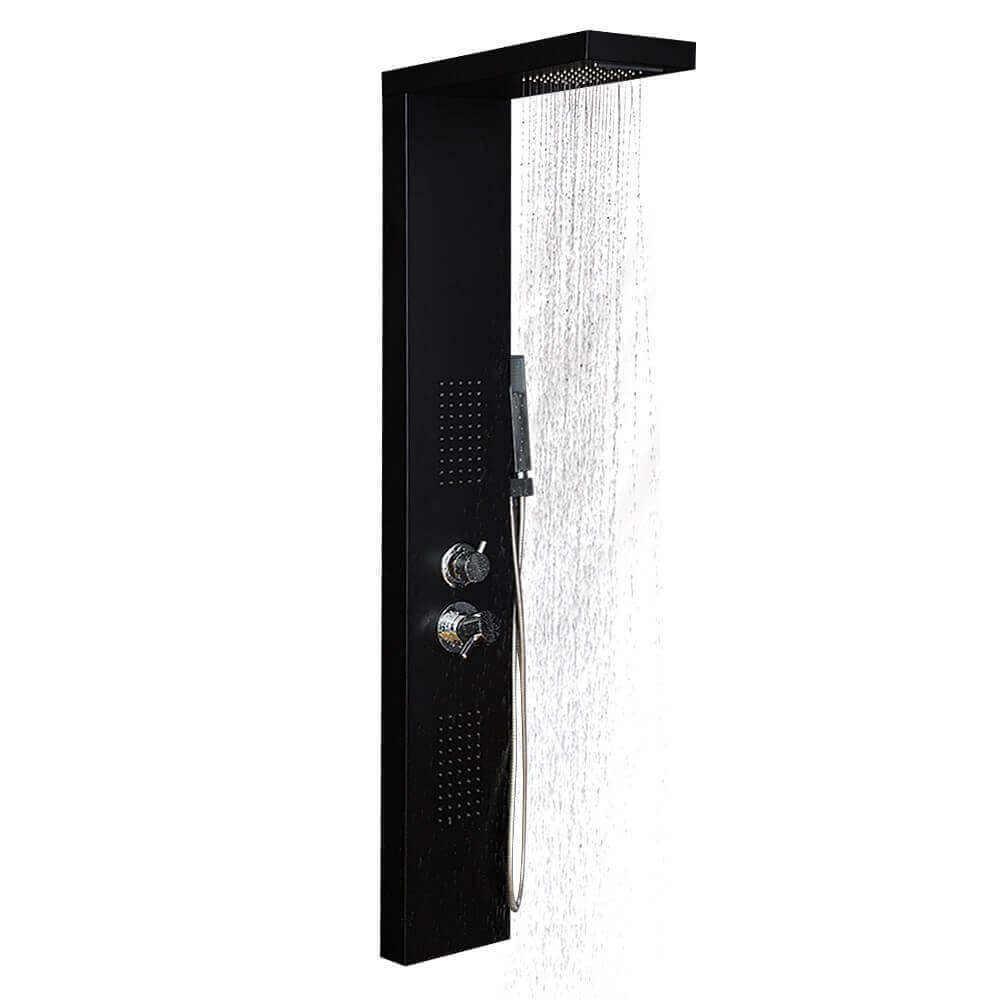 Bild von HOME DELUXE Duscharmatur Duschpaneel CASCATA Duschset, Regendusche, inkl. Armatur, Massagedüsen & Handbrause