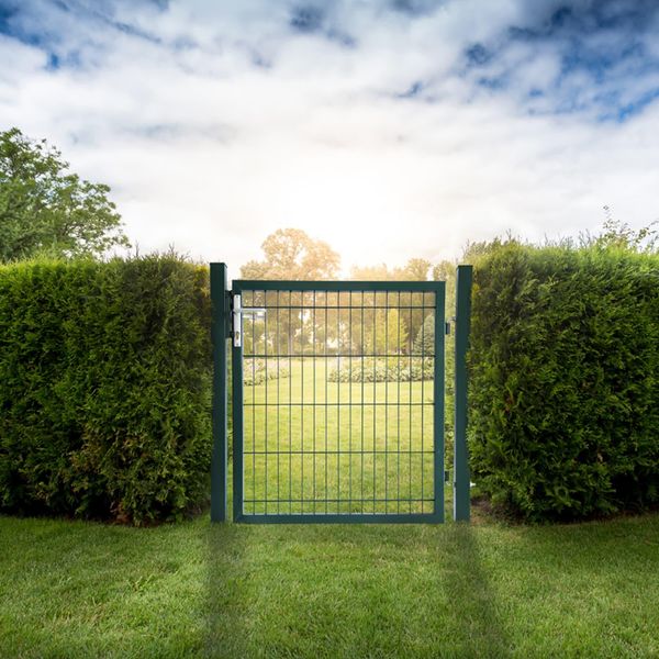 Bild von HOME DELUXE - Gartentor PORTARIUS - Farbe: Grün, Höhe 180 cm - inkl. Griff, Schloss und Schlüssel I Gartenpforte Einfahrtstor Hoftür
