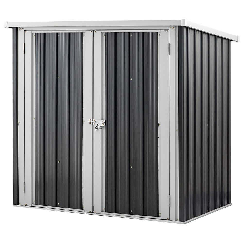 Bild von HOME DELUXE Gerätehaus Geräteschuppen BOHIO - XXS, BxT: 147x76 cm, verzinktes Stahl Gartenhaus, inkl. Fundamentrahmen & Pultdach