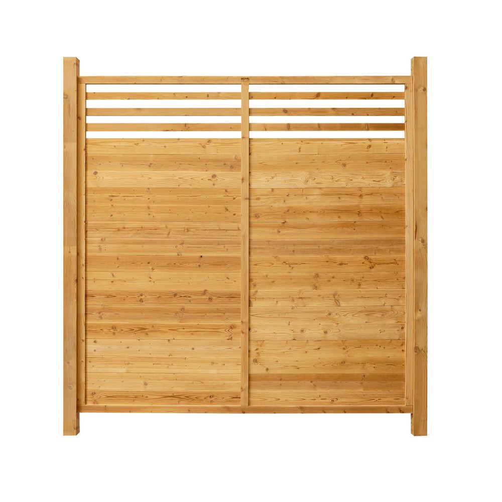 Bild von HOME DELUXE Gartenzaun Holzzaun SOMA - Mengenauswahl, (1-St., mit Pfosten), Element: 180 x 180 cm Sichtschutzzaun