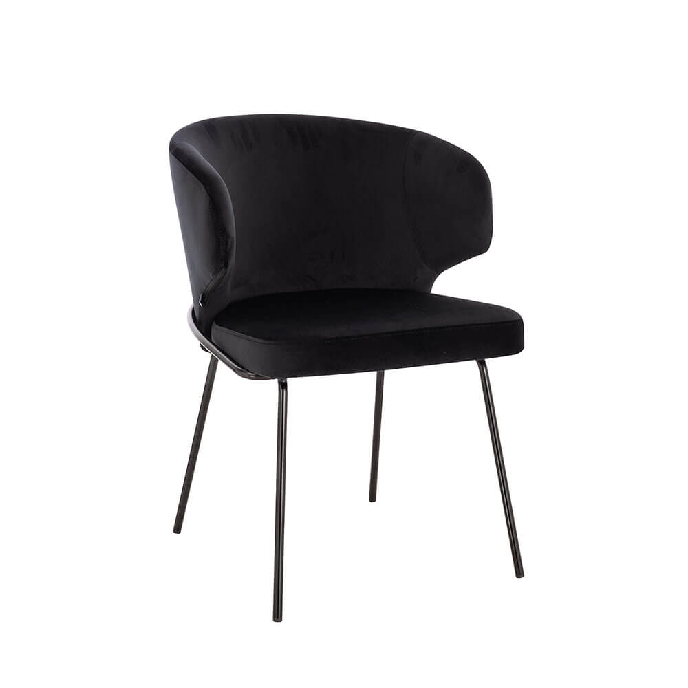 Bild von HOME DELUXE Esszimmerstuhl Samt Stuhl Beige AMARA (79 x 55 x 59 cm, 8 St), weiche Polsterung I Küchenstuhl, Polsterstuhl