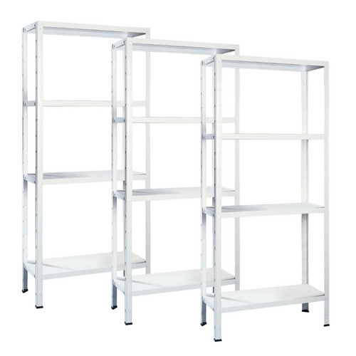 Bild von SCHULTE REGALWELT Regal, 3er Set, 4 Böden, 1800x1000x400, weiß - weiss