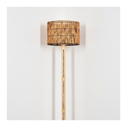 Bild von Hofstein Stehlampe aus Holz und Metall im Boho-Style
