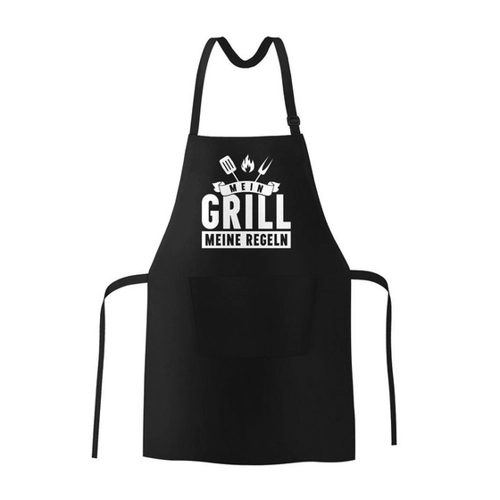 Bild von MoonWorks Grill-Schürze für Männer mit Spruch "Mein Grill meine Regeln"