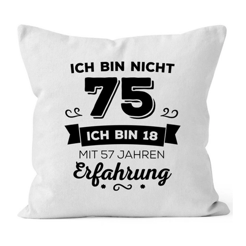 Bild von MoonWorks Dekokissen Kissen-Bezug - Ich bin nicht 18, sondern mit Jahren Erfahrung