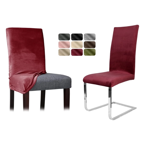 Bild von BEAUTEX Stuhlhussen Sets – Hochwertiger Samt Mikrofaser Stuhlbezug
