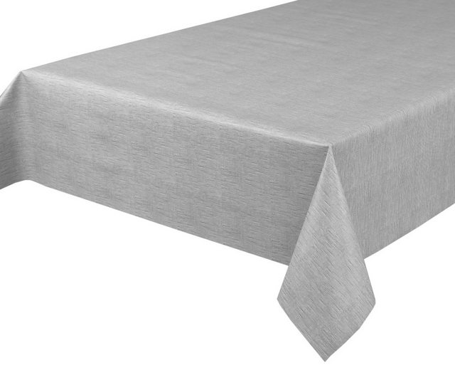 Bild von BEAUTEX Wachstuchtischdecke Wachstuch Tischdecke abwischbar ECKIG RUND OVAL, Motiv und Größe wählbar (Motiv: Leinen grau, Eckig 140 x 100 cm)