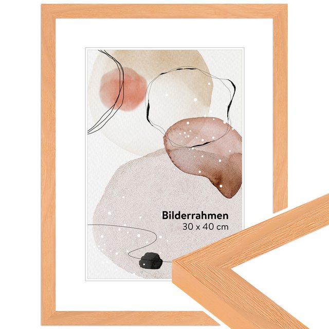 Bild von WANDStyle Bilderrahmen H300 aus Massivholz in Apricot 10 x 10 cm im Stil Modern
