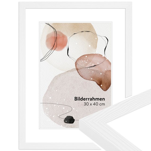 Bild von WANDStyle Bilderrahmen H300 aus Massivholz in Rosa 21 x 29,7 cm im Stil Modern
