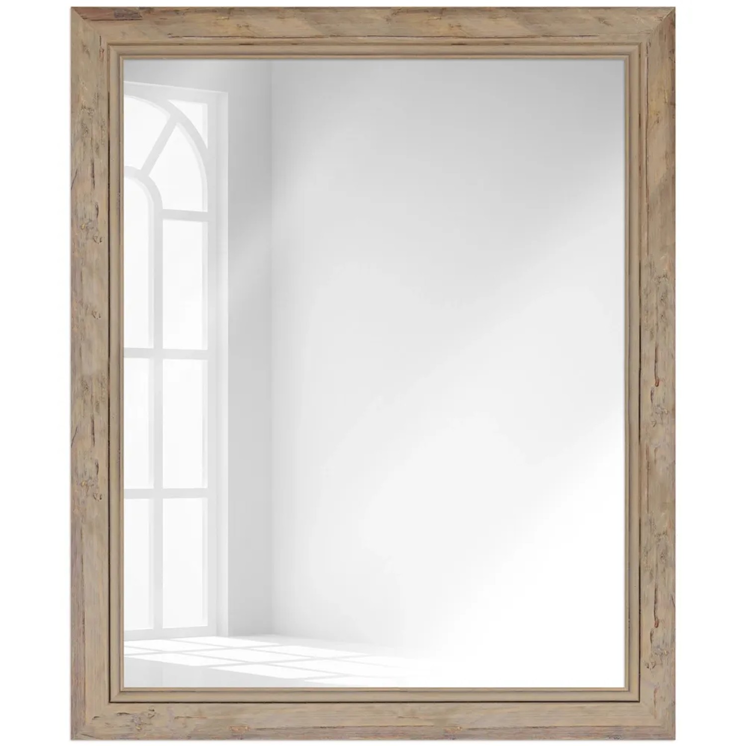 Bild von WANDStyle Wandspiegel H660 aus Massivholz in Natur 37 x 97 cm im Stil Landhaus