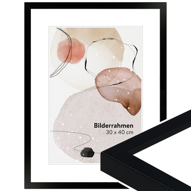 Bild von WANDStyle Bilderrahmen H950 aus Massivholz in Schwarz 15 x 15 cm im Stil Modern