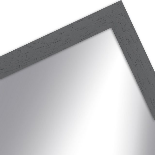 Bild von WANDStyle Wandspiegel H960 aus Massivholz in Grau 43 x 53 cm im Stil Modern