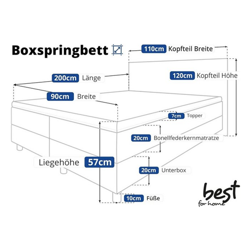 Bild von Best for You Boxspringbett NEO – Komfort mit Stil
