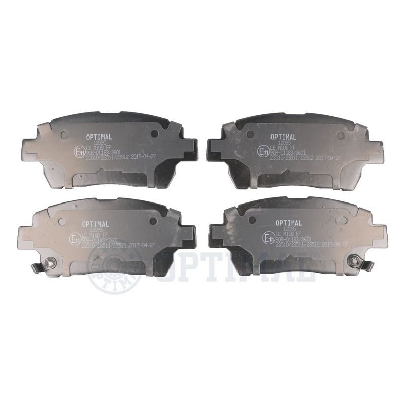 Bild von OPTIMAL BP-12095 Bremsbelagsatz Bremsbeläge, Bremsklötze, Bremssteine Vorderachse mit akustischer Verschleißwarnung TOYOTA: Prius II Liftback