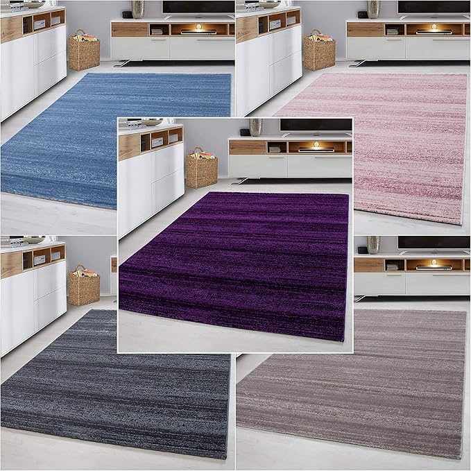 Bild von Ayyildiz Teppich-Teppich modern Designer Rechteck Pflegeleicht, Polypropylen, Lila, 80 X 300