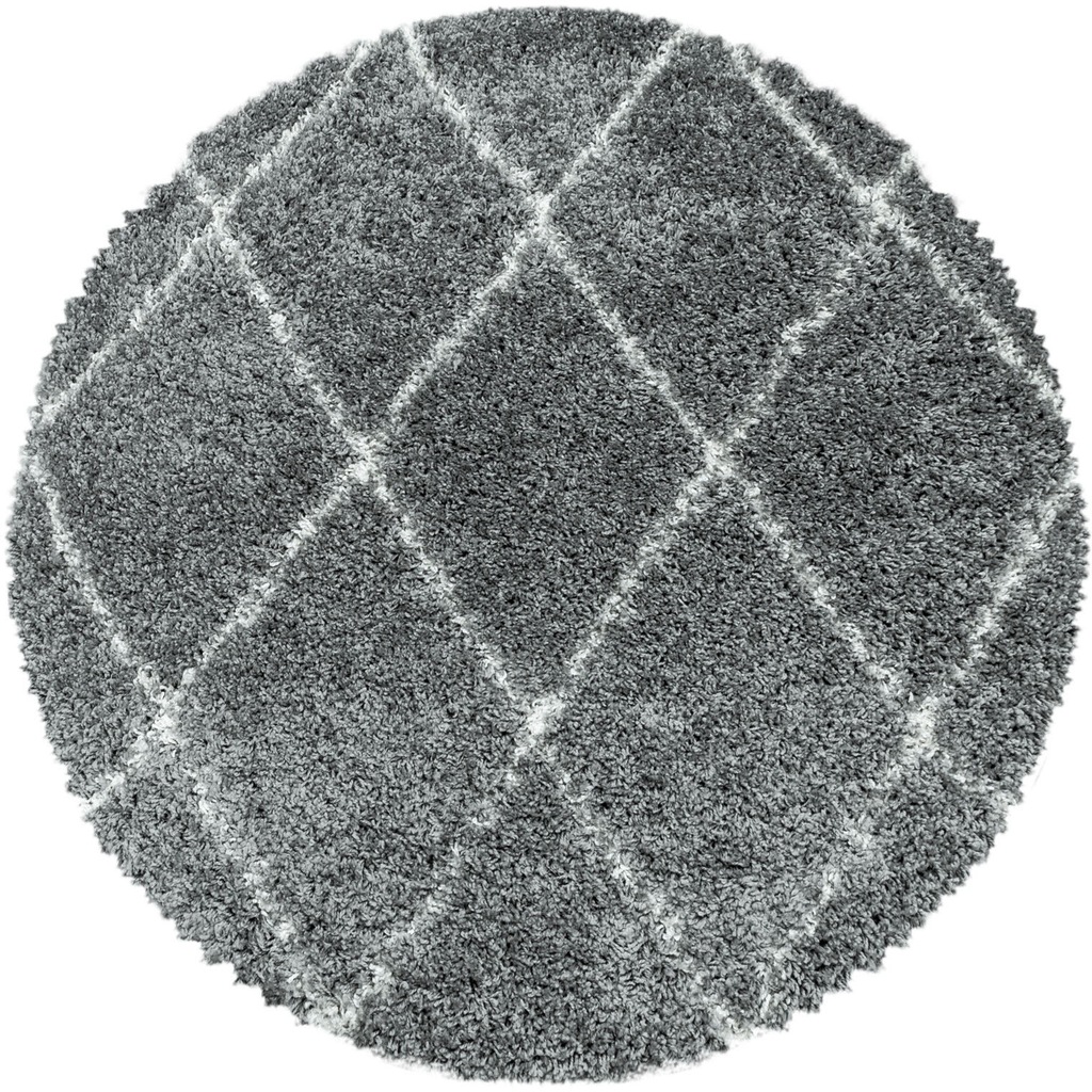 Bild von Ayyildiz Teppich ALVOR1601603401GREY Teppiche, 160 Zentimeter Rund