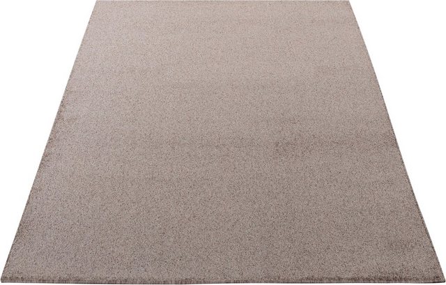 Bild von my home Teppich "Kurzflor-Frisee MALAGA 4700 uni meliert", rechteckig, 10 mm Höhe, Wohnzimmer, Schlafzimmer, flacher robuster Teppich, Läufer und Rund