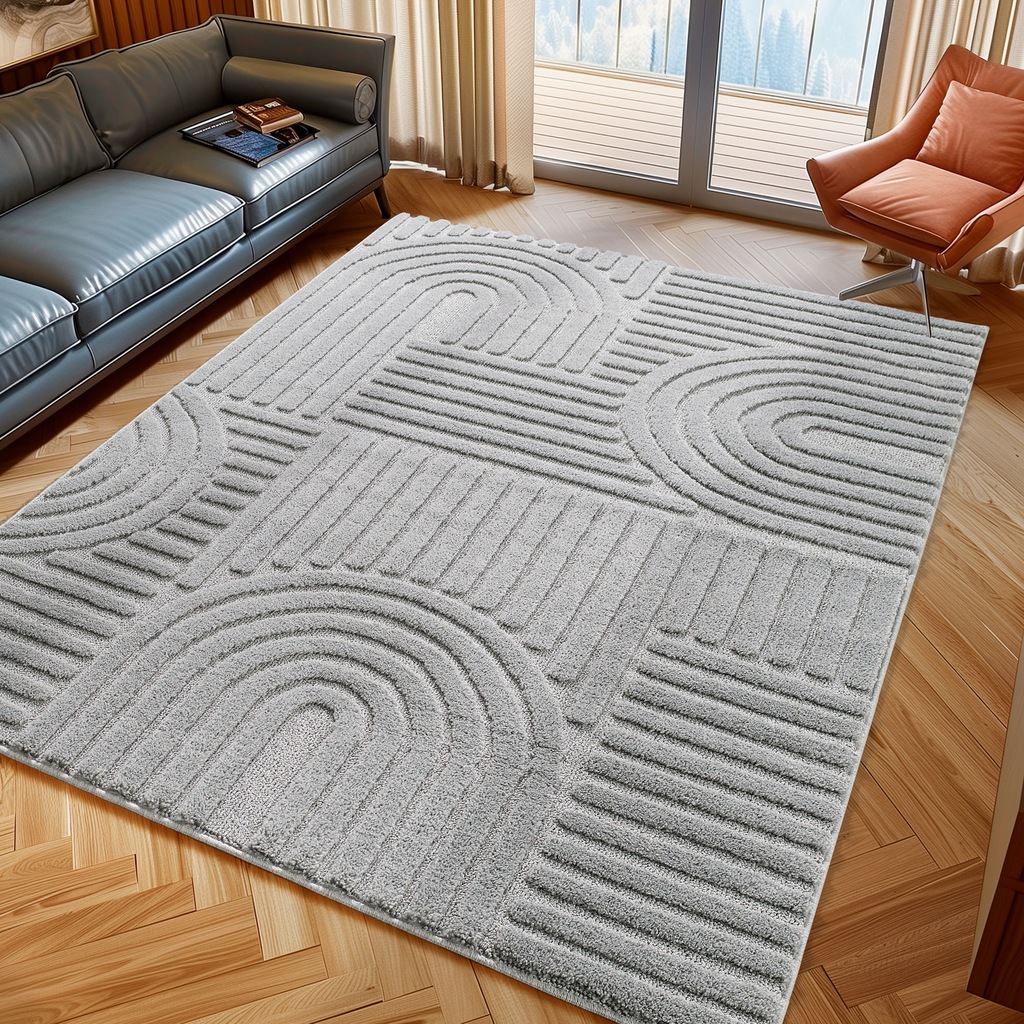 Bild von Ayyildiz Teppiche Hochflor-Teppich "ART 1121", rechteckig, 8 mm Höhe, 3D Hoch-Tief-Effekt, weicher Hochflor, pflegeleicht