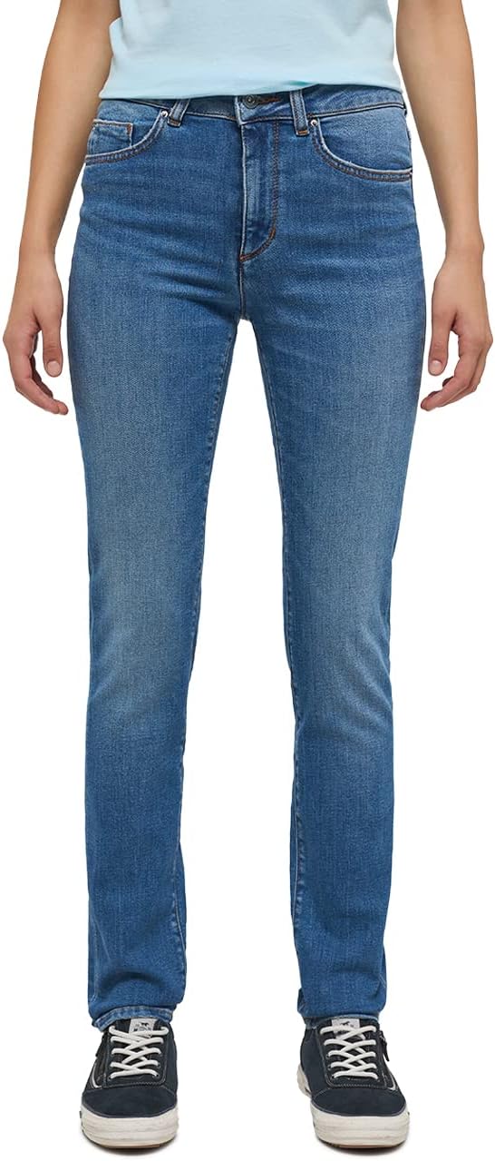 Bild von MUSTANG Damen Jeans Shelby Slim Fit - Blau - Deep Blue Denim W25-W34 Stretch, Größe:34W / 32L, Farbvariante:Deep Blue Denim 5000 802
