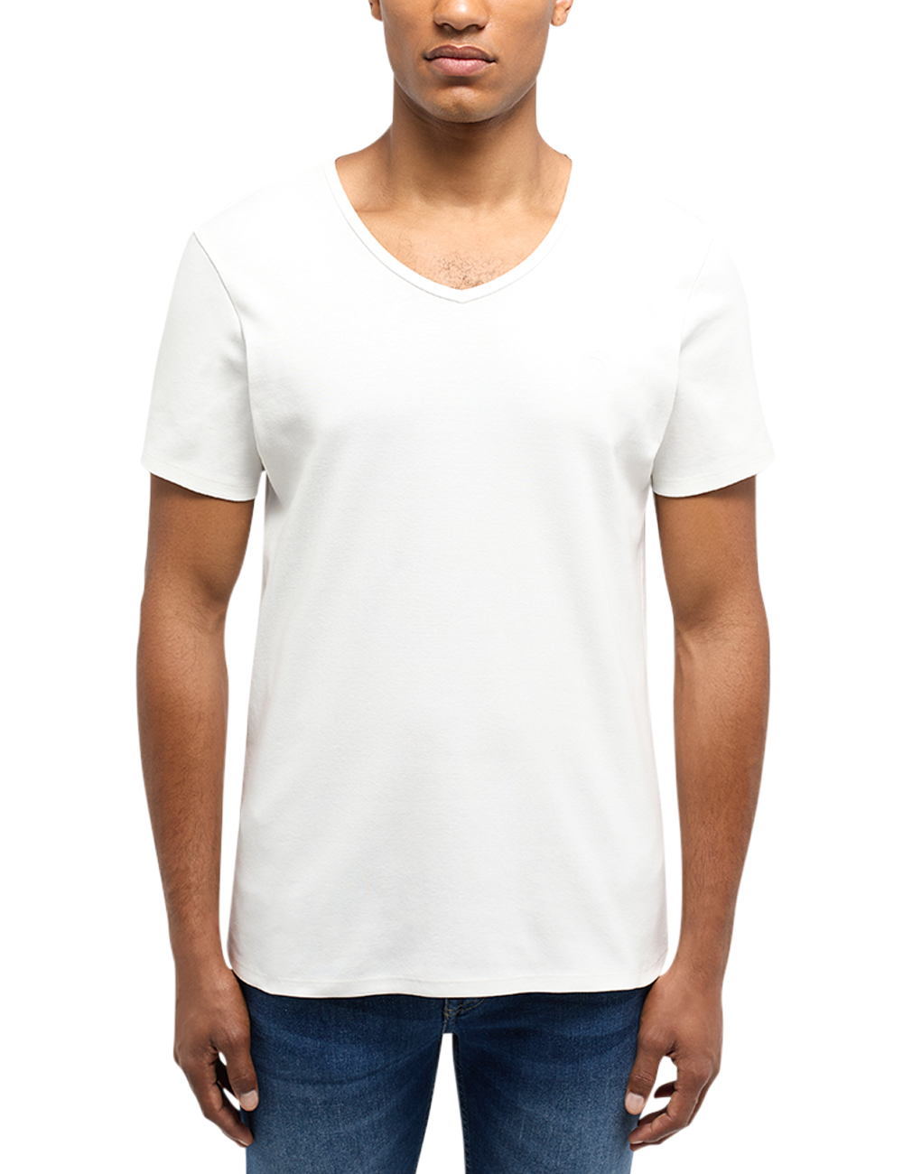 Bild von MUSTANG Herren T-Shirt Amado - Slim Fit S M L XL XXL 3XL Beige Schwarz Baumwolle, Größe:XL, Farbe:Cannoli Cream 2084