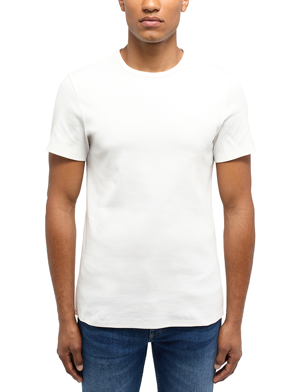 Bild von MUSTANG Herren T-Shirt Allen - Slim Fit S M L XL XXL 3XL Beige Schwarz Baumwolle, Größe:3XL, Farbe:Cannoli Cream 2084