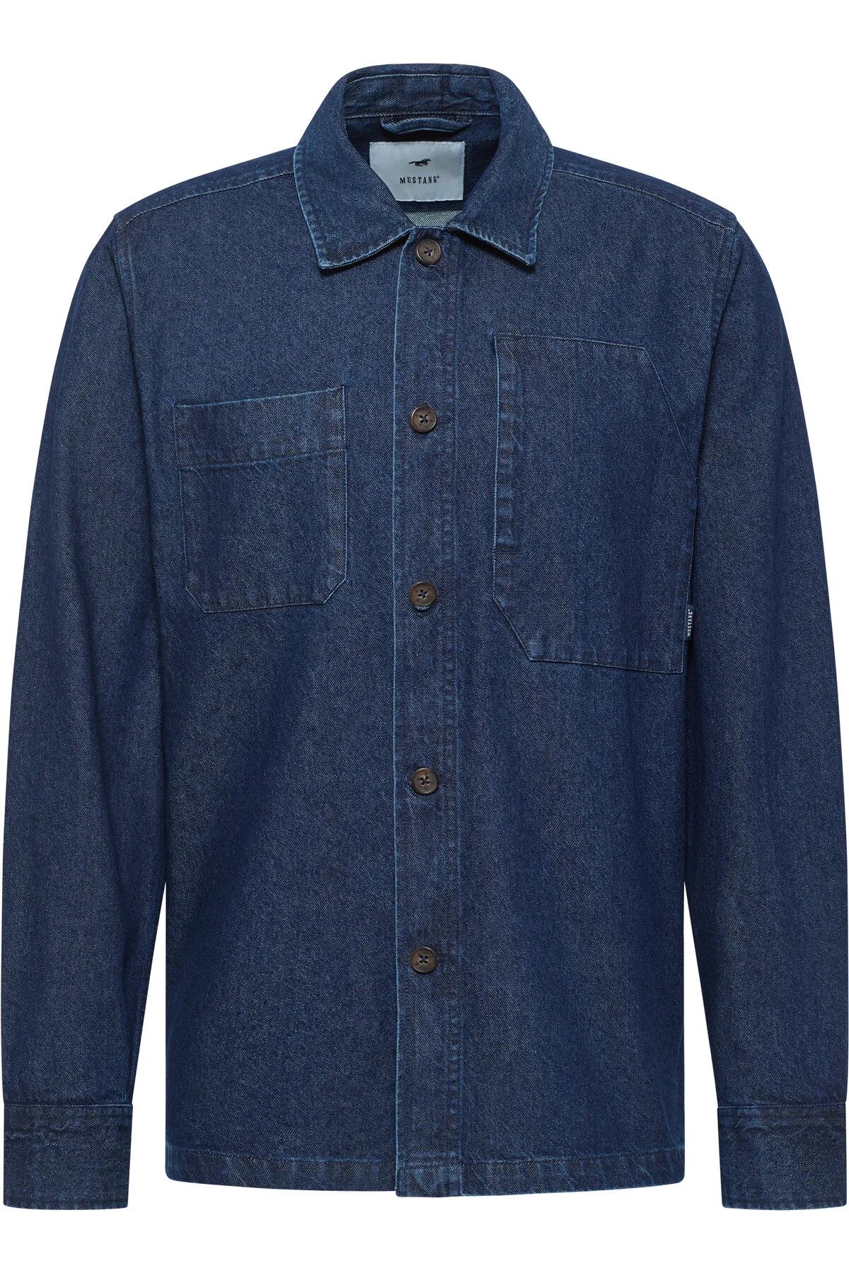Bild von Mustang Herren Jeanshemd mit aufgesetzten Taschen dunkelblau