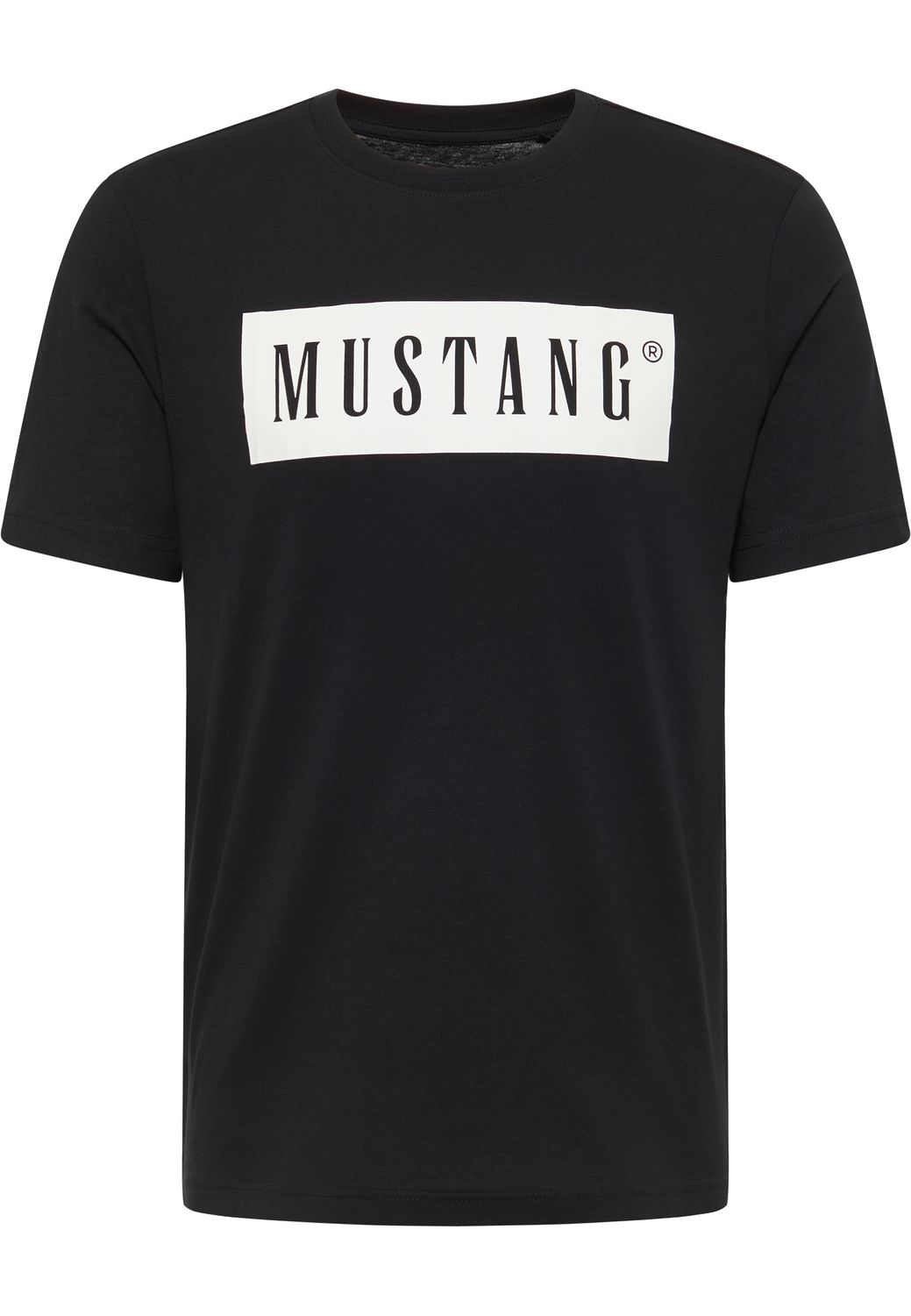 Bild von Mustang Herren T-Shirt mit plakativem Print schwarz