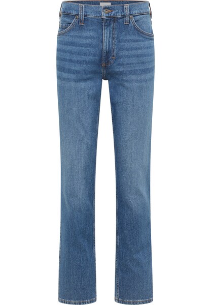 Bild von Mustang Jeans Herren Style Tramper Straight mit Kontrastähten mittelblau