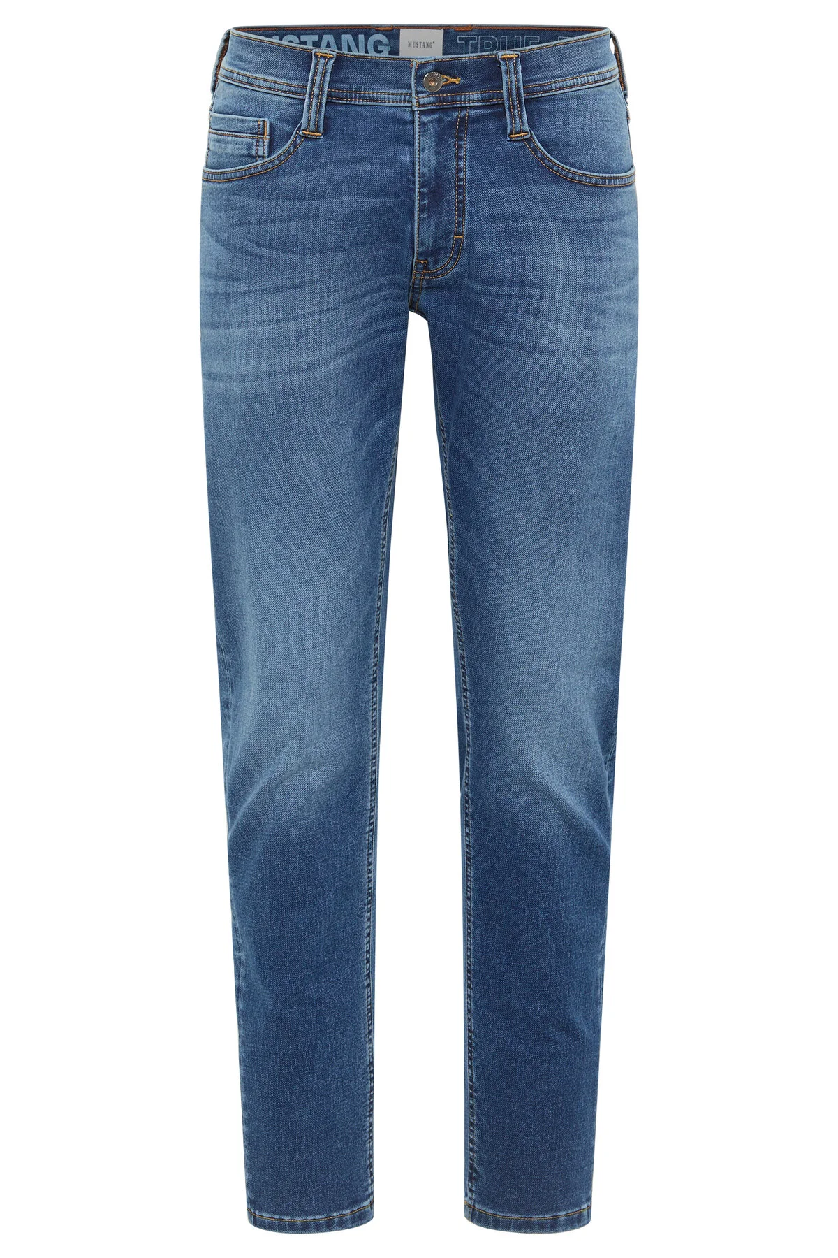 Bild von Mustang Jeans Herren Style Oregon Slim K mit Kontrastnähten mittelblau