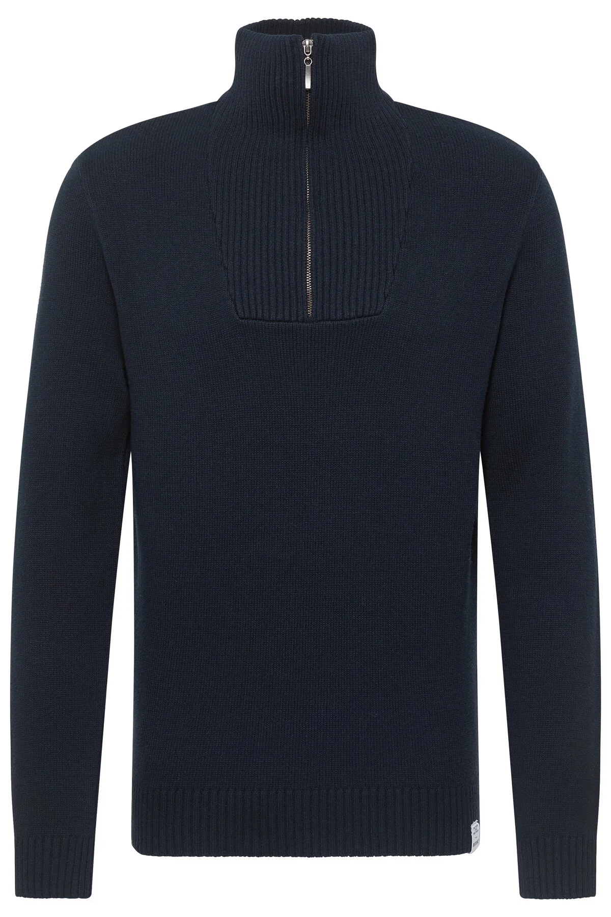 Bild von Mustang Herren Strickpullover mit Troyer-Kragen navy
