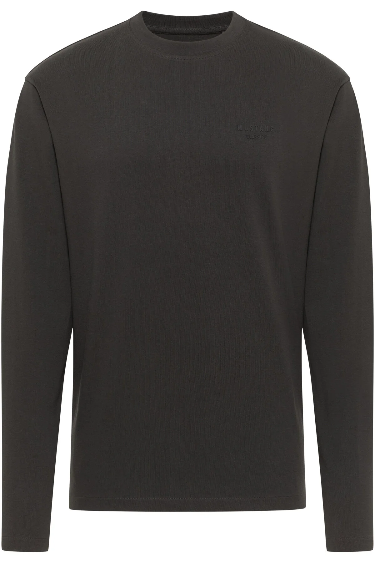 Bild von Mustang Herren Langarmshirt aus reiner Baumwolle anthrazit