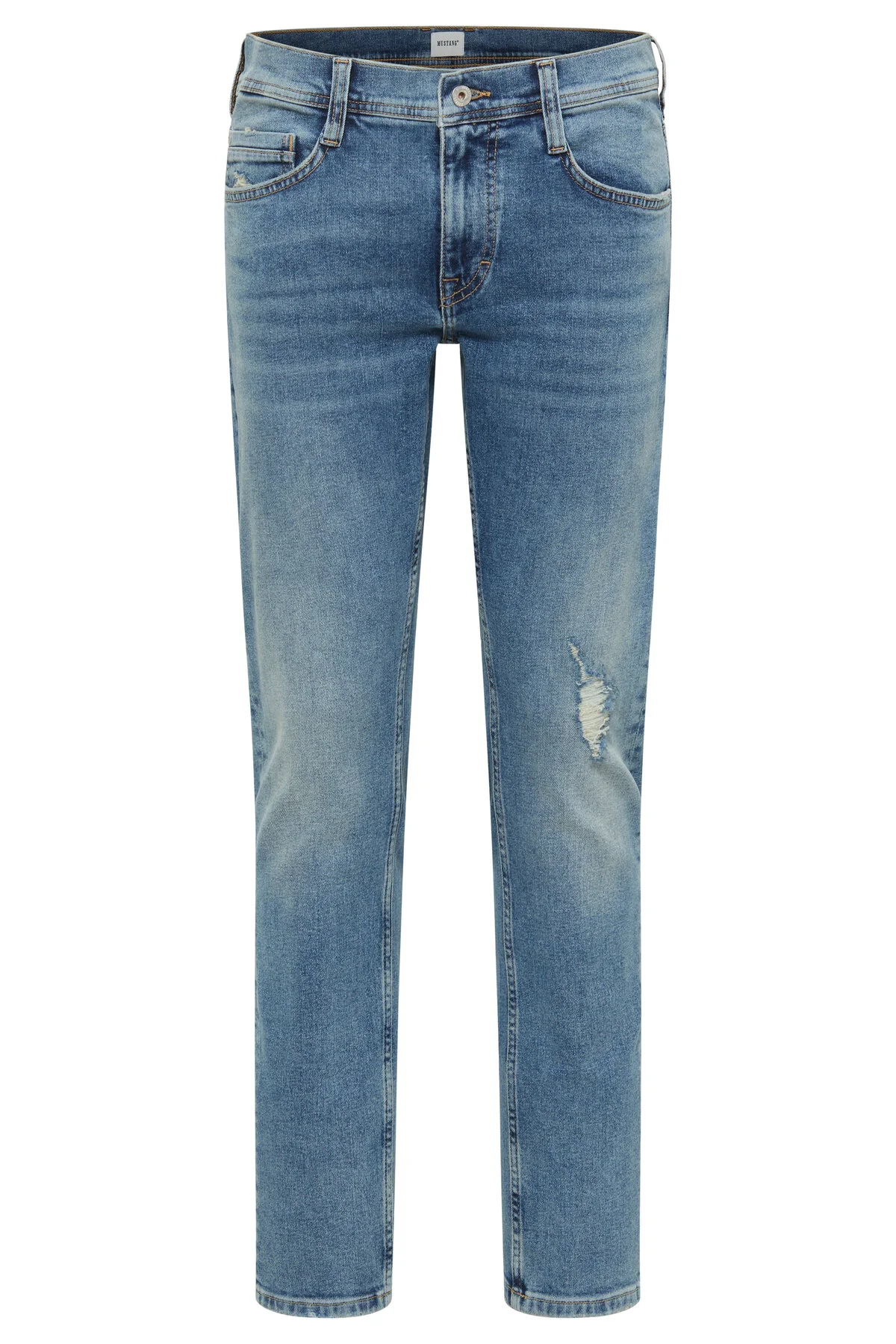 Bild von Mustang Jeans Herren Style Oregon Slim im Used-Look mittelblau