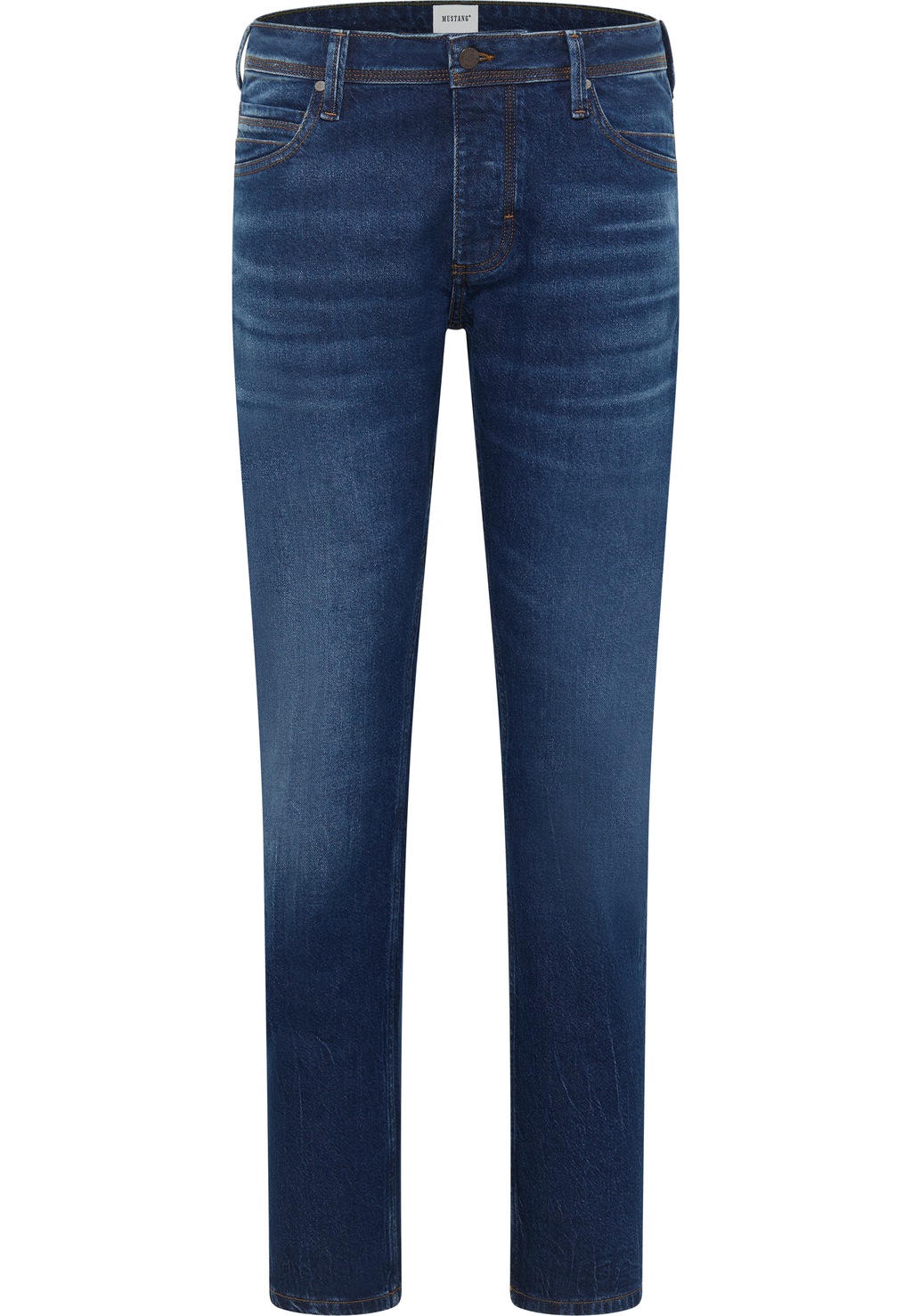 Bild von Mustang Jeans Herren Style Michigan Straight mit Kontrastnähten dunkelblau