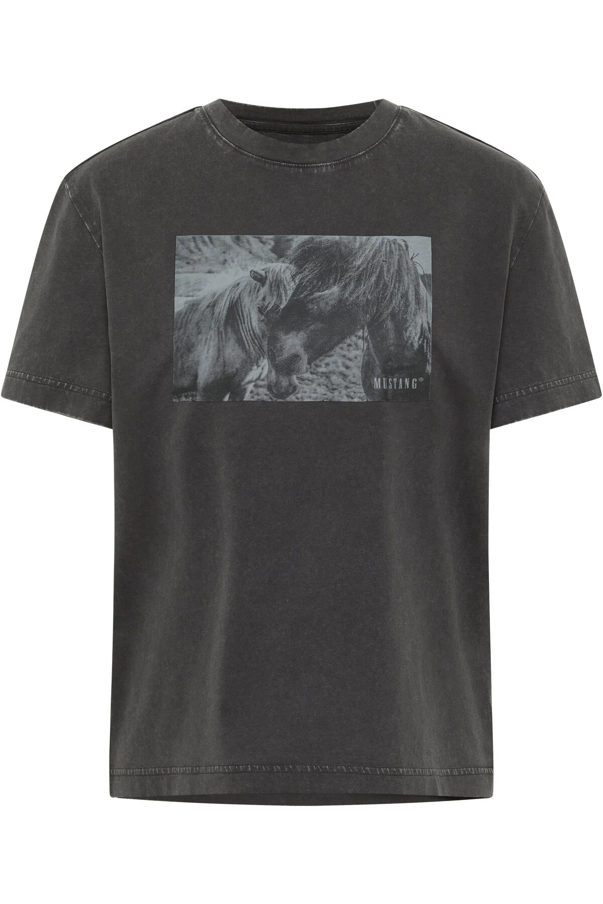 Bild von Mustang T-shirt Schwarz Relaxed Fit für Damen - XS
