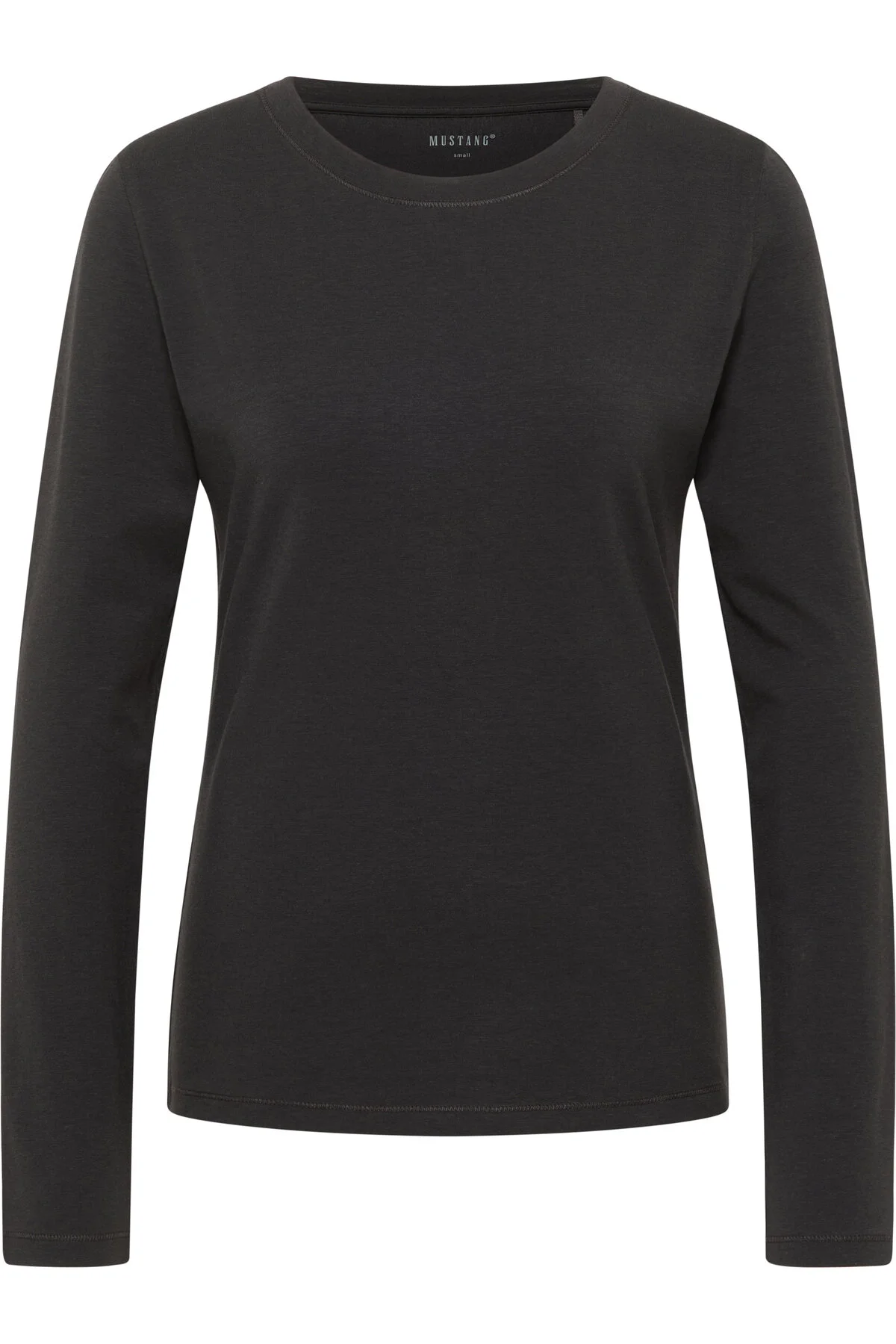 Bild von Mustang Damen Klassisches Langarmshirt schwarz