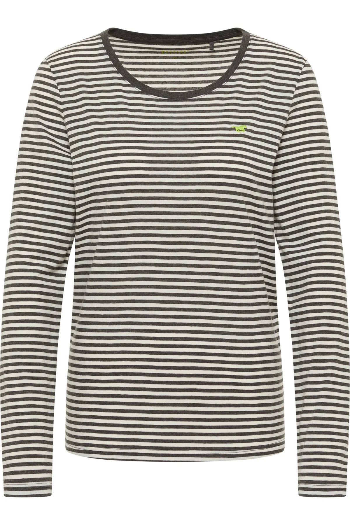 Bild von Mustang Damen Gestreiftes Langarmshirt weiß