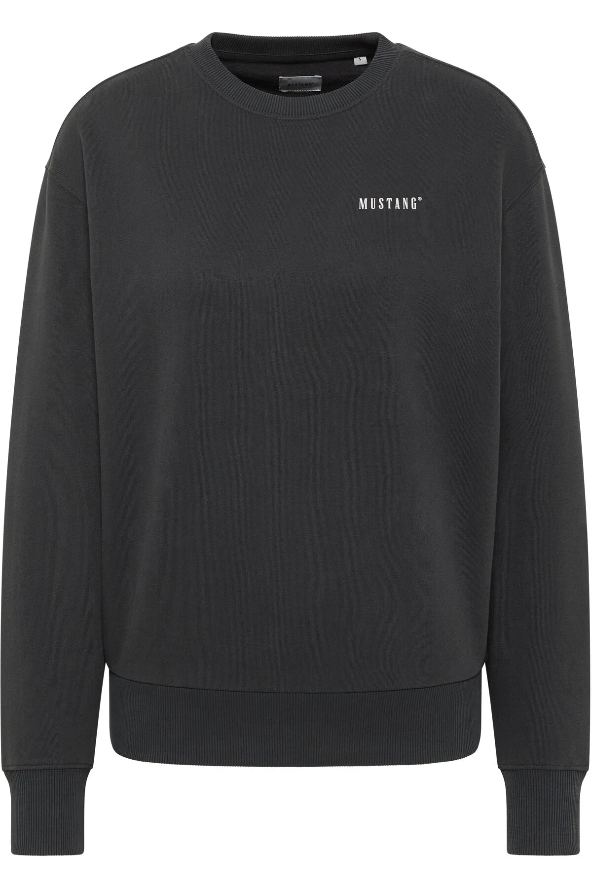 Bild von Mustang Damen Sweatshirts aus pflegeleichter Baumwolle schwarz