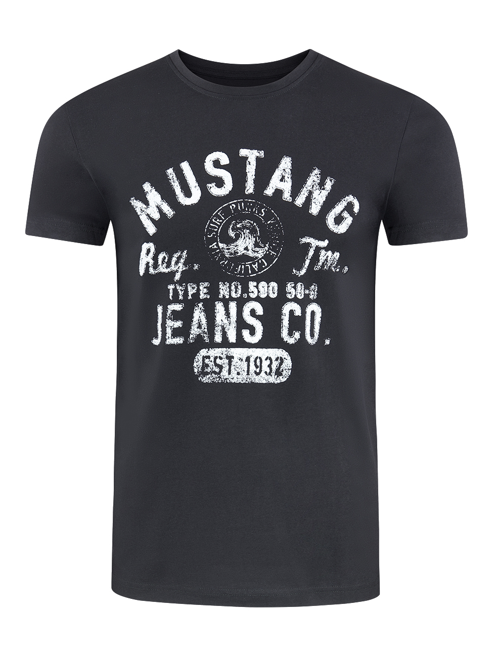 Bild von Mustang Herren T-Shirt Mehrfarbig Rundhals Regular Fit S bis 6XL
