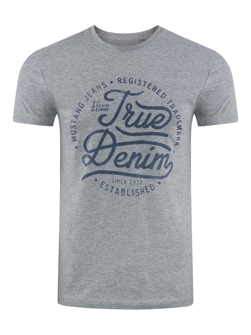 Bild von Mustang Herren T-Shirt Mehrfarbig Rundhals Regular Fit S bis 6XL