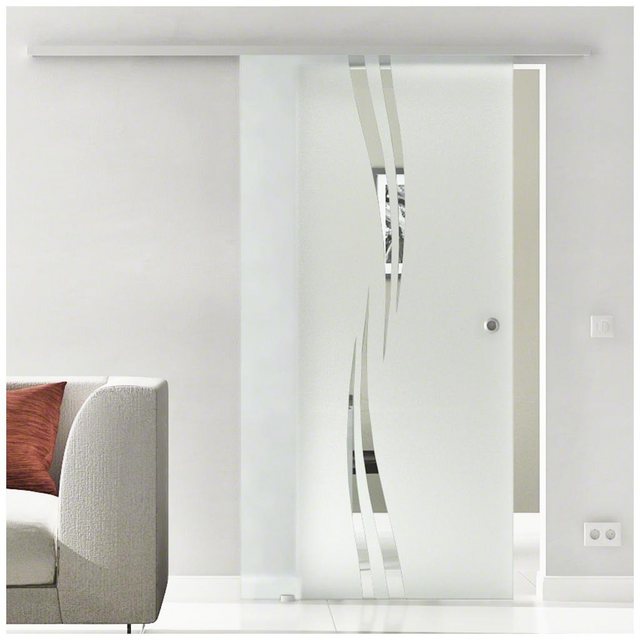 Bild von LEVIDOR Glasschiebetür Hadeco Slimline SoftClose Glasschiebetür 1025 x 2050 mm Augsburg