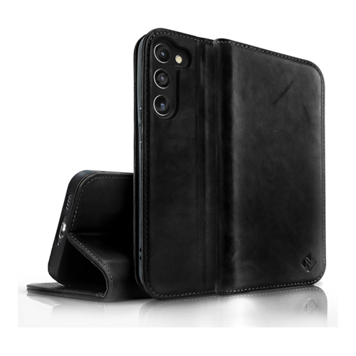 Bild von Nalia Echt Leder Flip Case Hülle für Samsung Galaxy S23+