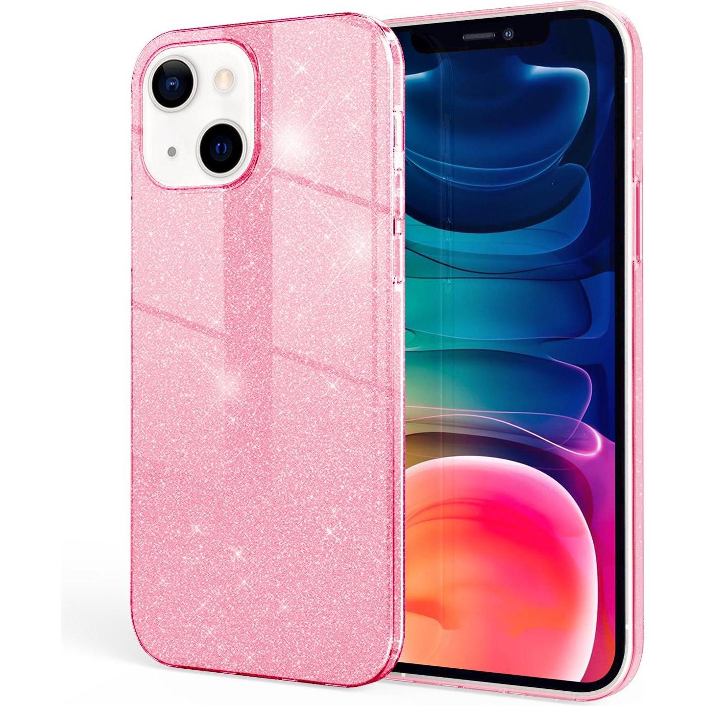 Bild von Nalia Glitzer Handyhülle (Apple iPhone 13), Smartphone Hülle, Pink
