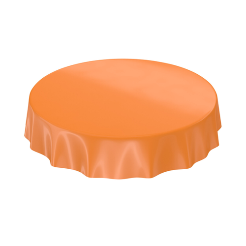 Bild von Uni Orange Einfarbig Rund 100cm Wachstuch Tischdecke von Anro