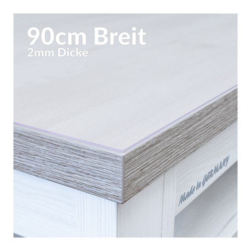 Bild von Tischfolie feinmattiert Tischschutzfolie matt 2mm Breite 90cm Länge wählbar