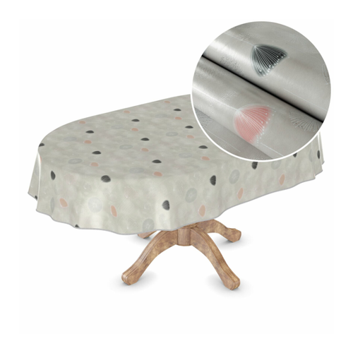 Bild von Tischdecke Wachstuch LUX Audrey Oval 220x140cm mit Saum (Eingefasst)