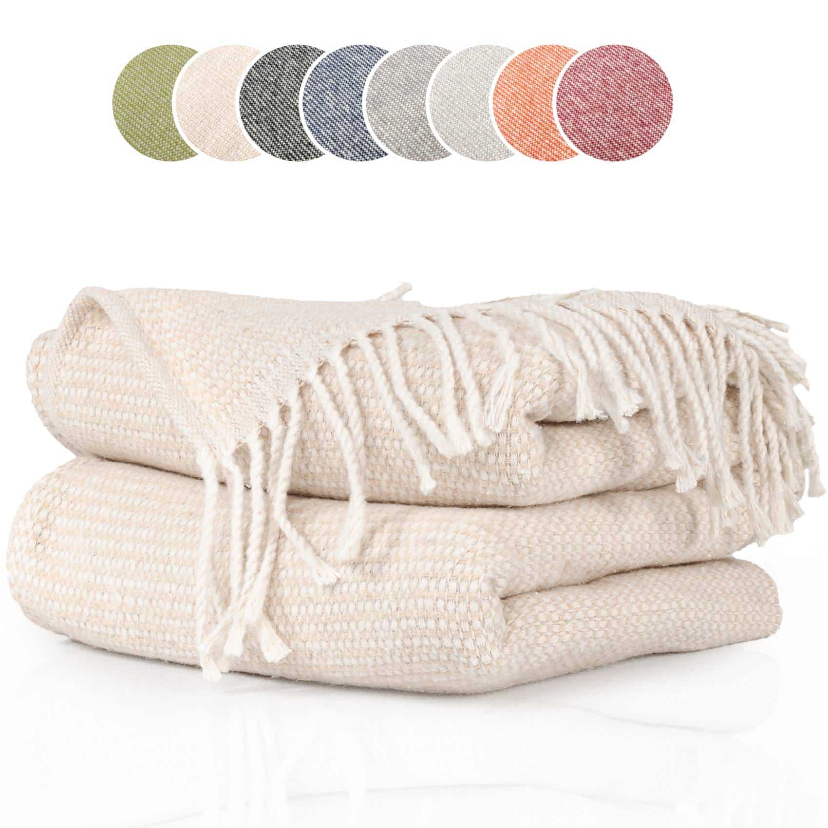 Bild von Plaid Emma Kuscheldecke Tagesdecke hochwertige Reisedecke Wohndecke, ANRO, Wendedecke kuschelig-weich 130x160cm Grün