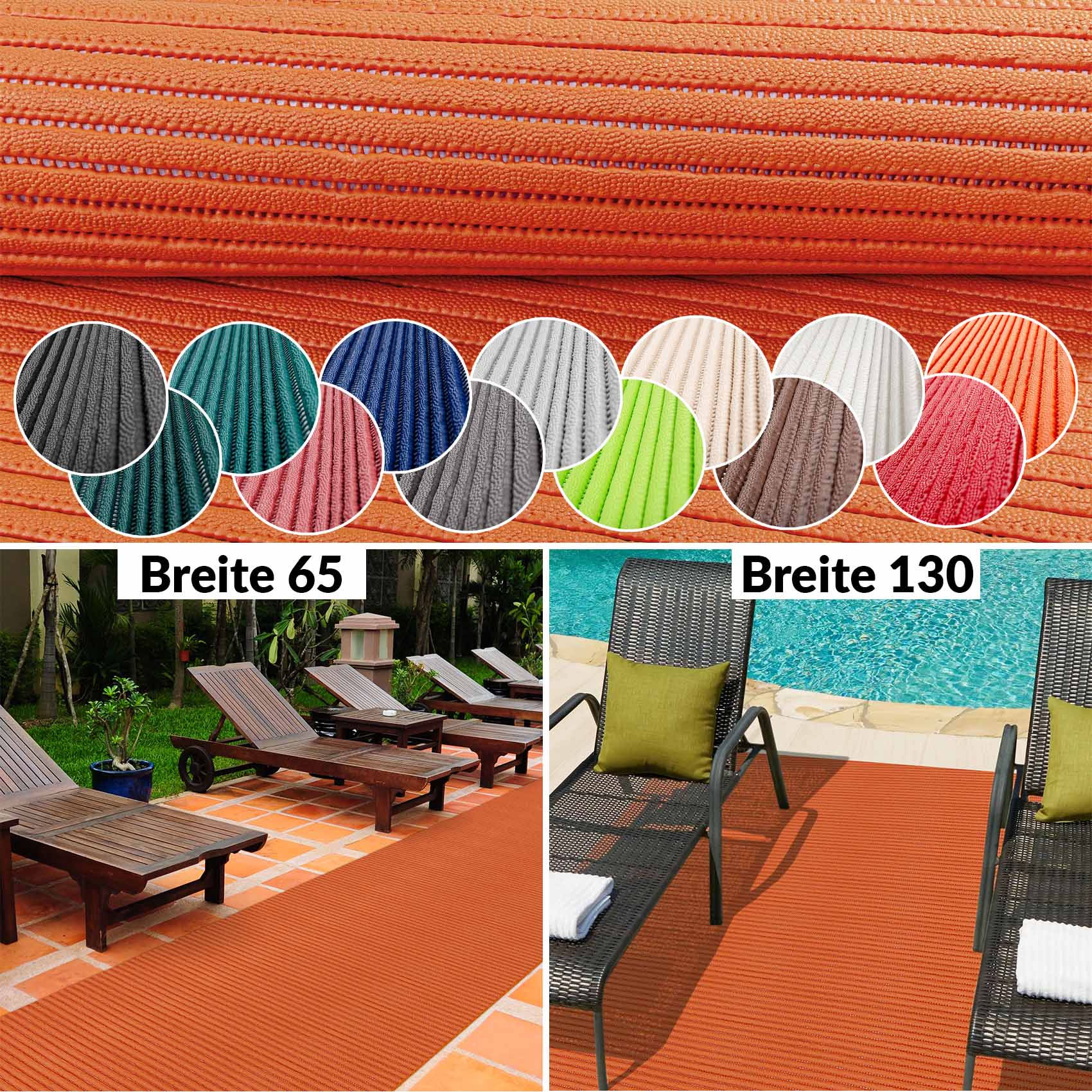 Bild von Weichschaummatte Meterware Badematte Badläufer Weichschaum zuschneidbar 65&130cm Uni Einfarbig Uni Blau 65cm 100cm