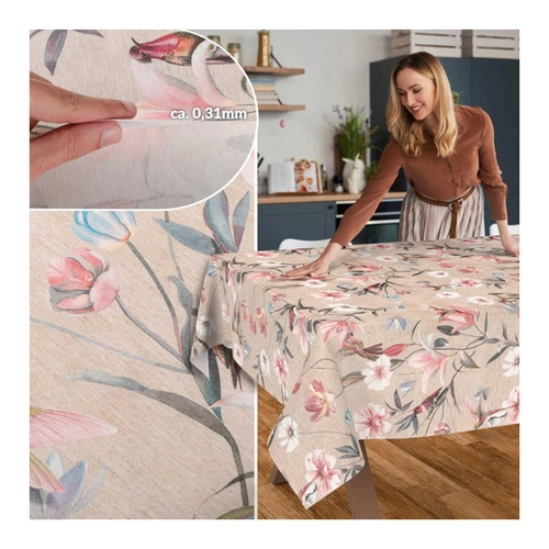 Bild von Abwaschbare Stoff Tischdecke von Anro – Kalibri 120x140 cm